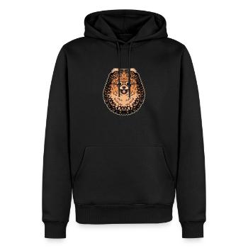 Tribal Spitz - Sweat à capuche Premium bio Homme - noir - Devant - Nico (187cm)