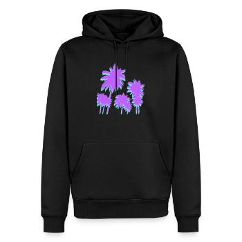 Palmiers - Sweat à capuche Premium bio Homme - noir - Devant - Nico (187cm)