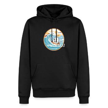Honolulu Hawaii USA Geschenk Geschenkidee - Männer Premium Bio Hoodie - Schwarz - Vorne - Nico (187cm)