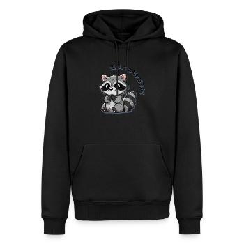 Let's commit a crime -Racoon - Men’s Premium Organic Hoodie - black - Front - Nico (187cm)