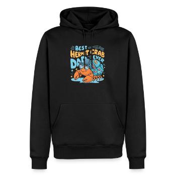 Einsiedlerkrebs-Vater Stolz - Männer Premium Bio Hoodie - Schwarz - Vorne - Nico (187cm)