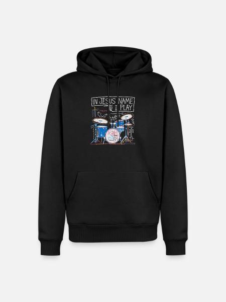 Rhythmus für den Glauben - Herre Premium økologisk hoodie - sort