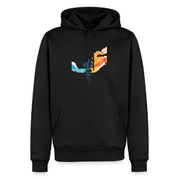 Cadeau parfait pour les athlètes d’endurance - Sweat à capuche Premium bio Homme - noir - Devant - Nico (187cm)
