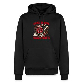 dad inside velentine's - Sweat à capuche Premium bio Homme - noir - Devant - Nico (187cm)