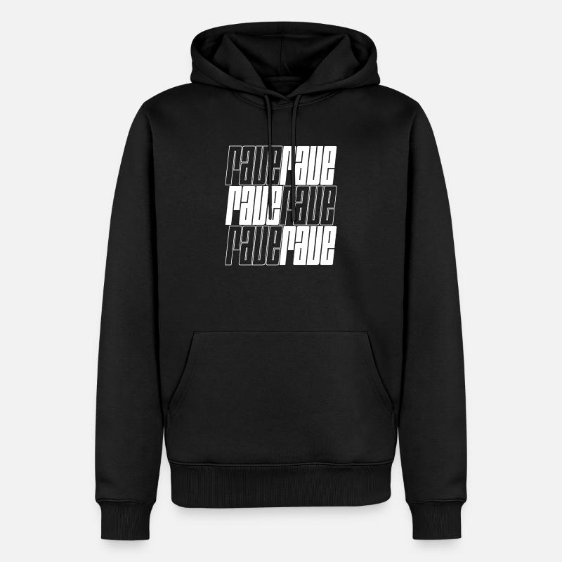 conception de logo rave - Sweat à capuche Premium bio Homme - noir