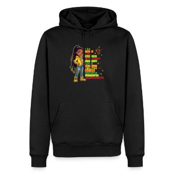 I Am Black Child History Month African American - Sweat à capuche Premium bio Homme - noir - Devant - Nico (187cm)