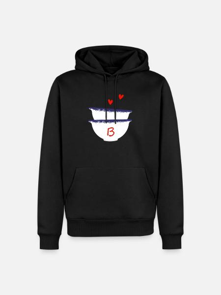 Letter B Breton Bowls - Men’s Premium Organic Hoodie - black