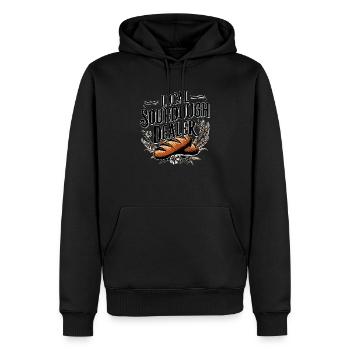 Revendeur de levain local - Bread Lover Shirt - Sweat à capuche Premium bio Homme - noir - Devant - Nico (187cm)