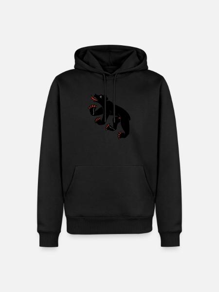 Bernerbär - Männer Premium Bio Hoodie - Schwarz