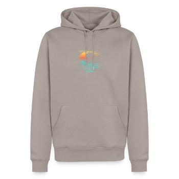 Aruba Stilvoller Souvenirurlaub - Männer Premium Bio Hoodie - Taupe - Vorne - Nico (187cm)