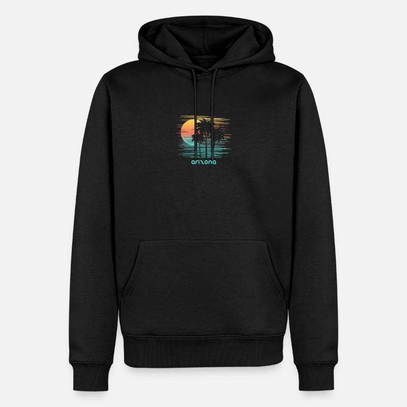 Arizona Vacances souvenirs élégantes - Sweat à capuche Premium bio Homme - noir