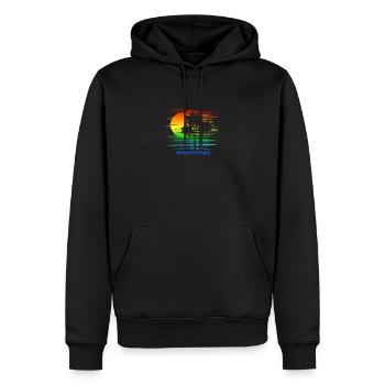 Santa Barbara Kalifornien LGBTQ Regenbogenflagge Pride - Männer Premium Bio Hoodie - Schwarz - Vorne - Nico (187cm)
