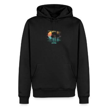 Dubaï Émirats arabes unis Émirats arabes unis Souvenir élégant - Sweat à capuche Premium bio Homme - noir - Devant - Nico (187cm)