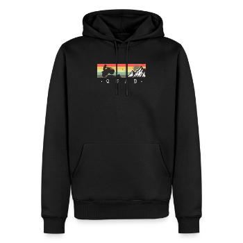 Quad - Männer Premium Bio Hoodie - Schwarz - Vorne - Nico (187cm)