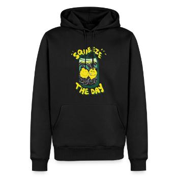 SmileyWorld Lemonade With Smiling Lemons - Men’s Premium Organic Hoodie - black - Front - Nico (187cm)