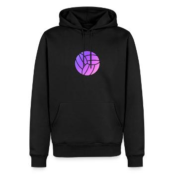 Volleyball arc-en-ciel - Sweat à capuche Premium bio Homme - noir - Devant - Nico (187cm)
