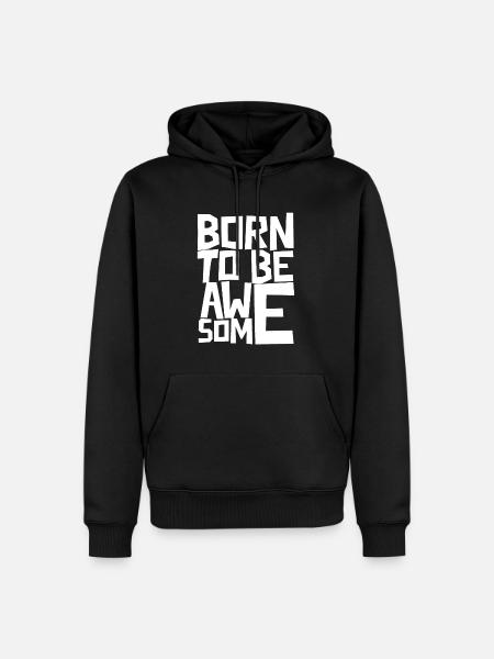 Né pour être génial - Sweat à capuche Premium bio Homme - noir