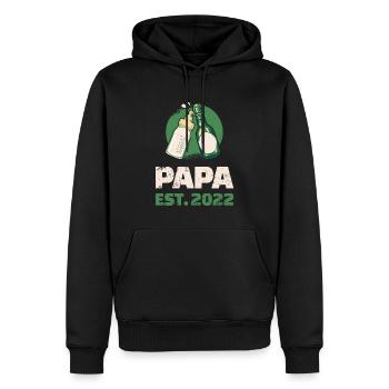 Papa est 2022 - Männer Premium Bio Hoodie - Schwarz - Vorne - Nico (187cm)