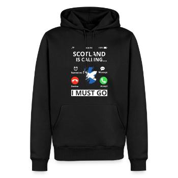 Écosse Drapeau écossais Alba GB Royaume-Uni - Sweat à capuche Premium bio Homme - noir - Devant - Nico (187cm)