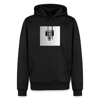 THOR OF WEST - Männer Premium Bio Hoodie - Schwarz - Vorne - Nico (187cm)