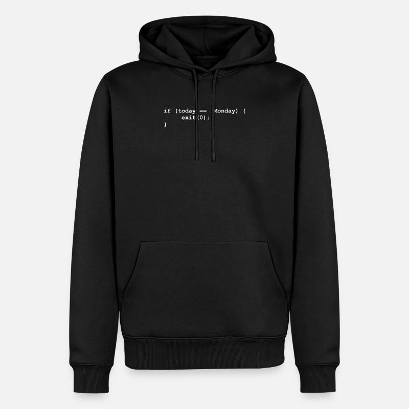 code - Sweat à capuche Premium bio Homme - noir