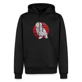 Eule Uhu Tier Waldtier Steinkauz Schleiereulen Fun - Männer Premium Bio Hoodie - Schwarz - Vorne - Nico (187cm)