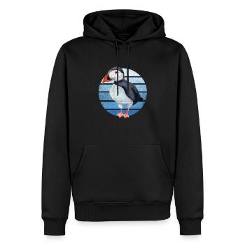 Puffin Parrot Lunde Bird Cadeau - Sweat à capuche Premium bio Homme - noir - Devant - Nico (187cm)