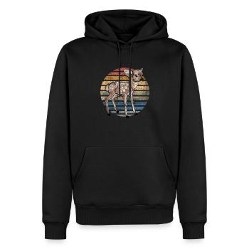 Chevreuil Fawn Sunset Kids Forest Animal Gift - Sweat à capuche Premium bio Homme - noir - Devant - Nico (187cm)