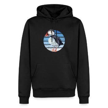 Puffin Parrot Lunde Bird Cadeau - Sweat à capuche Premium bio Homme - noir - Devant - Nico (187cm)