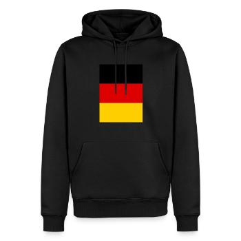 Deutschland Flagge Germany Deutsche Fahne Deutsch - Männer Premium Bio Hoodie - Schwarz - Vorne - Nico (187cm)