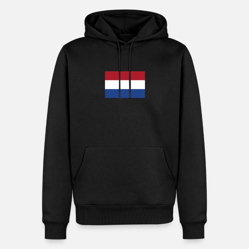 Pays-Bas Drapeau Pays-Bas Hollande Néerlandais - Sweat à capuche Premium bio Homme - noir
