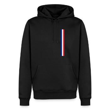 Frankreich Paris Eiffelturm Französische Fahne Fun - Männer Premium Bio Hoodie - Schwarz - Vorne - Nico (187cm)