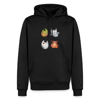 Eule Uhu Tier Waldtier Steinkauz Schleiereulen Fun - Männer Premium Bio Hoodie - Schwarz - Vorne - Nico (187cm)