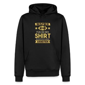 Ruhestand Rente Pension Renteneintritt Abschied - Männer Premium Bio Hoodie - Schwarz - Vorne - Nico (187cm)