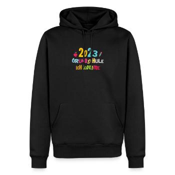 Schulkind 2023 Mädchen Einschulung Erstklässler - Männer Premium Bio Hoodie - Schwarz - Vorne - Nico (187cm)