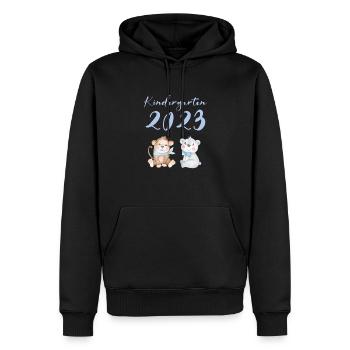 Kindergarten 2023 Süße Tiere Mädchen Jungen Kita - Männer Premium Bio Hoodie - Schwarz - Vorne - Nico (187cm)
