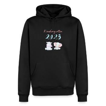 Kindergarten 2023 Süße Tiere Mädchen Jungen Kita - Männer Premium Bio Hoodie - Schwarz - Vorne - Nico (187cm)
