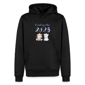 Kindergarten 2023 Süße Tiere Mädchen Jungen Kita - Männer Premium Bio Hoodie - Schwarz - Vorne - Nico (187cm)