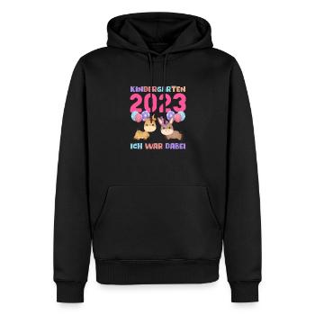 Kindergarten 2023 Süße Tiere Mädchen Jungen Kita - Männer Premium Bio Hoodie - Schwarz - Vorne - Nico (187cm)