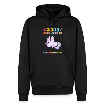 Kindergarten 2023 Einhorn Mädchen Tochter Kita - Männer Premium Bio Hoodie - Schwarz - Vorne - Nico (187cm)
