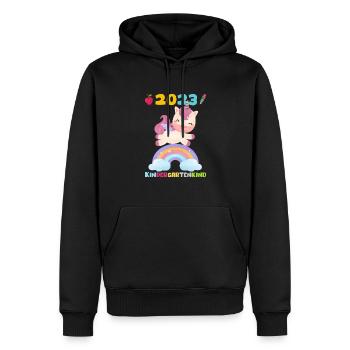 Kindergarten 2023 Einhorn Mädchen Tochter Kita - Männer Premium Bio Hoodie - Schwarz - Vorne - Nico (187cm)