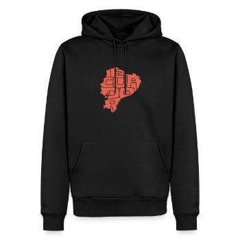 Équateur Pays République de l’Équateur Amérique du Sud Cadeau - Sweat à capuche Premium bio Homme - noir - Devant - Nico (187cm)