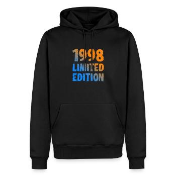 1998 édition limitée cadeau d’anniversaire femme mari - Sweat à capuche Premium bio Homme - noir - Devant - Nico (187cm)