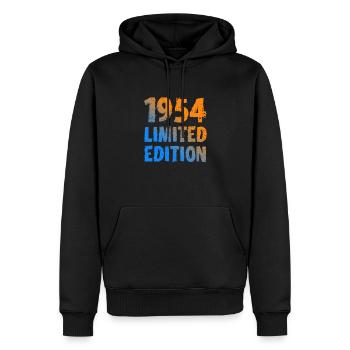 1954 édition limitée cadeau d’anniversaire femme mari - Sweat à capuche Premium bio Homme - noir - Devant - Nico (187cm)
