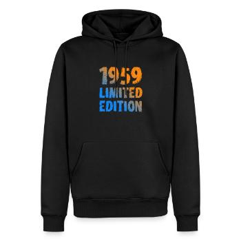 1959 édition limitée anniversaire cadeau femme mari - Sweat à capuche Premium bio Homme - noir - Devant - Nico (187cm)