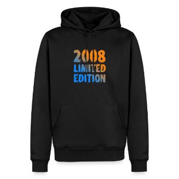 2008 Édition Limitée Anniversaire Cadeau Femme Mari - Sweat à capuche Premium bio Homme - noir - Devant - Nico (187cm)