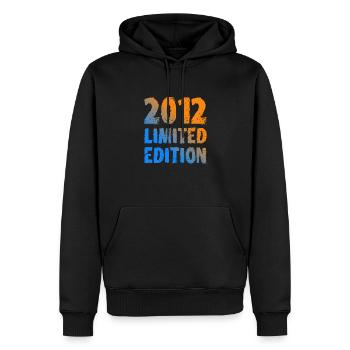 2012 Édition Limitée Anniversaire Cadeau Femme Mari - Sweat à capuche Premium bio Homme - noir - Devant - Nico (187cm)