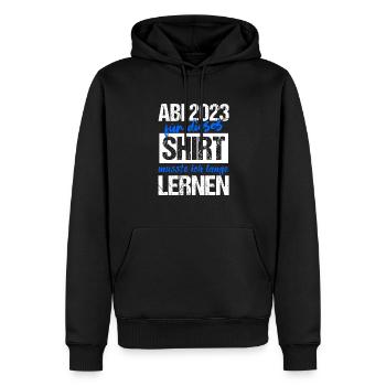 Abi 2023 Für Dieses Shirt Musste Ich Lange Lernen - Männer Premium Bio Hoodie - Schwarz - Vorne - Nico (187cm)