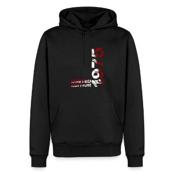 1975 édition limitée anniversaire cadeau femme mari - Sweat à capuche Premium bio Homme - noir - Devant - Nico (187cm)