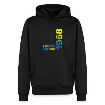 1968 édition limitée anniversaire cadeau femme mari - Sweat à capuche Premium bio Homme - noir - Devant - Nico (187cm)